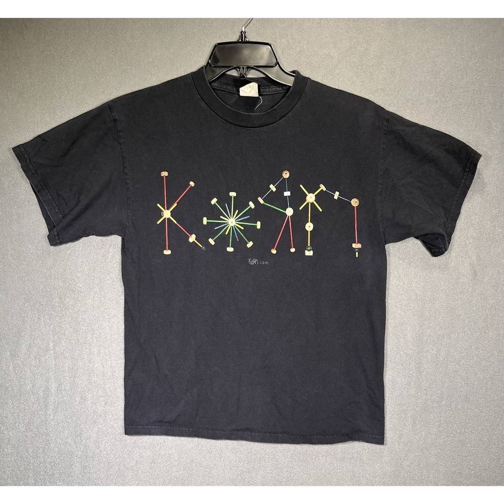 Vintage Korn Sick & Twisted Tour Shirt Double Sided Tinker Toy 2000 Giant Kids M